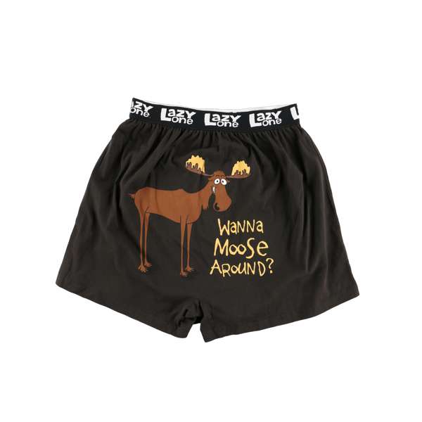 Wanna Moose Around? Men's Comical Boxer