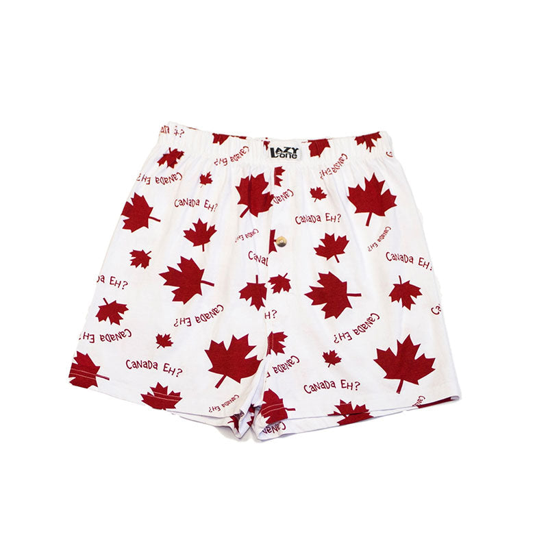 Canada Eh? Leaf - White -  Boxers