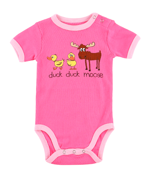 Duck Duck Moose Pink Infant Creeper