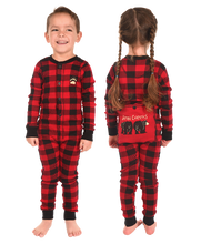 Load image into Gallery viewer, Bear Cheeks Kid &amp; Youth Plaid Onesie Flapjack
