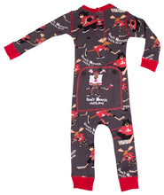 Load image into Gallery viewer, Moose Hockey Infant Red Onesie Flapjack
