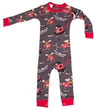 Load image into Gallery viewer, Moose Hockey Infant Red Onesie Flapjack
