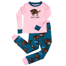 Load image into Gallery viewer, Buff Babe Pink Kid&#39;s Long Sleeve PJ&#39;s

