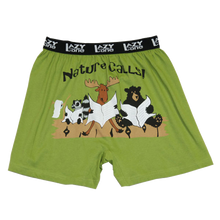 Load image into Gallery viewer, Nature Calls Men&#39;s Comical Boxers
