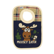 Load image into Gallery viewer, Moosey Eater Blue Infant Bib
