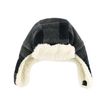 Load image into Gallery viewer, Grey Plaid Bomber Cap
