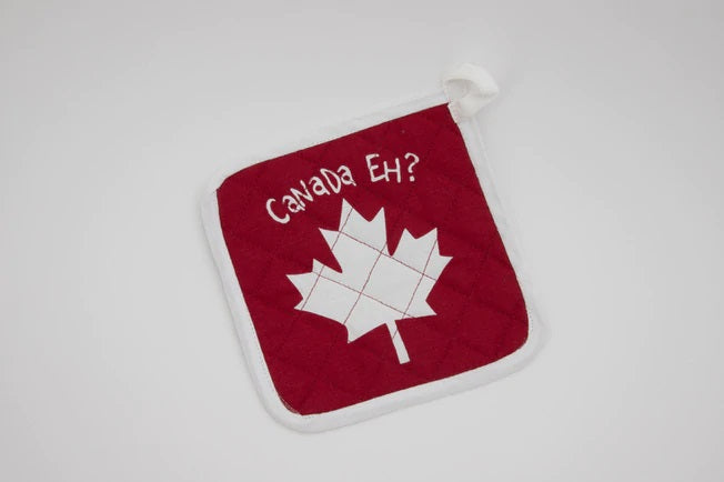 Canada Eh Red & White Pot Holder