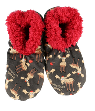 Load image into Gallery viewer, Chocolate Moose Fuzzy Feet Slipper
