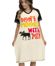 Load image into Gallery viewer, Don&#39;t Moose With Me V-Neck Nightshirt
