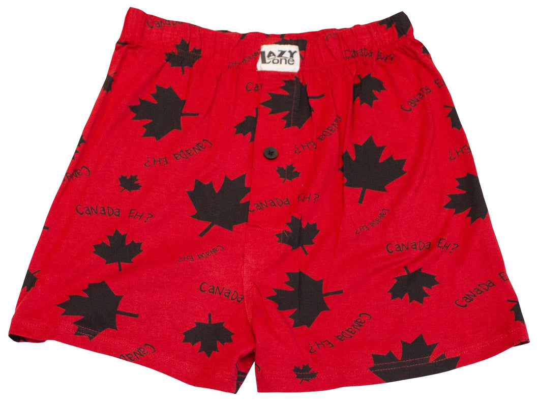 Canada Eh? Red Men's Comical Boxers