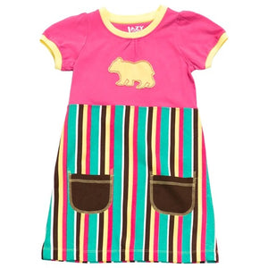 Bear Stripe Kid's Tee Dress