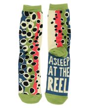 Load image into Gallery viewer, Asleep At The Reel Fish Crew Sock
