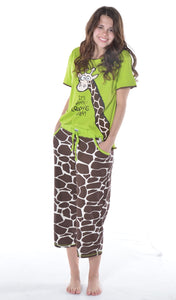 Looong Day Giraffe PJ Capri Pants