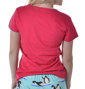Out Cold Penguin Women's Fitted Tee