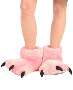 Pink Bear Kid Adult Paw Slipper