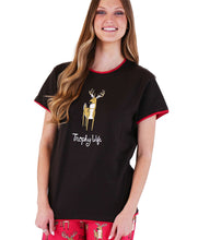 Load image into Gallery viewer, Trophy Wife Women&#39;s Relaxed Fit Deer PJ Tee
