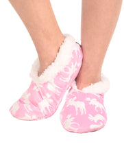 Load image into Gallery viewer, Classic Moose Pink Fuzzy Feet Slipper
