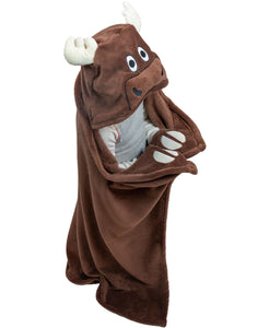 Moose Kid's Hooded Blanket