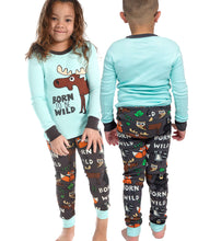 Load image into Gallery viewer, Born To Be Wild Kid&#39;s Long Sleeve Critter PJ&#39;s
