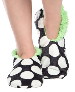 Polka Dot Fuzzy Feet Slipper