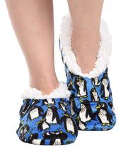 Load image into Gallery viewer, Penguin Fuzzy Feet Slipper
