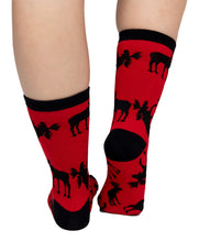 Load image into Gallery viewer, Red Classic Moose Crew Sock
