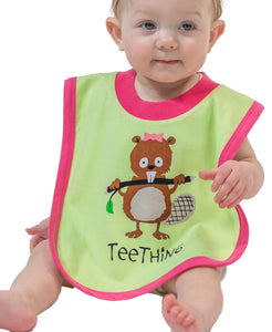 Teething Girl Beaver Infant Bib