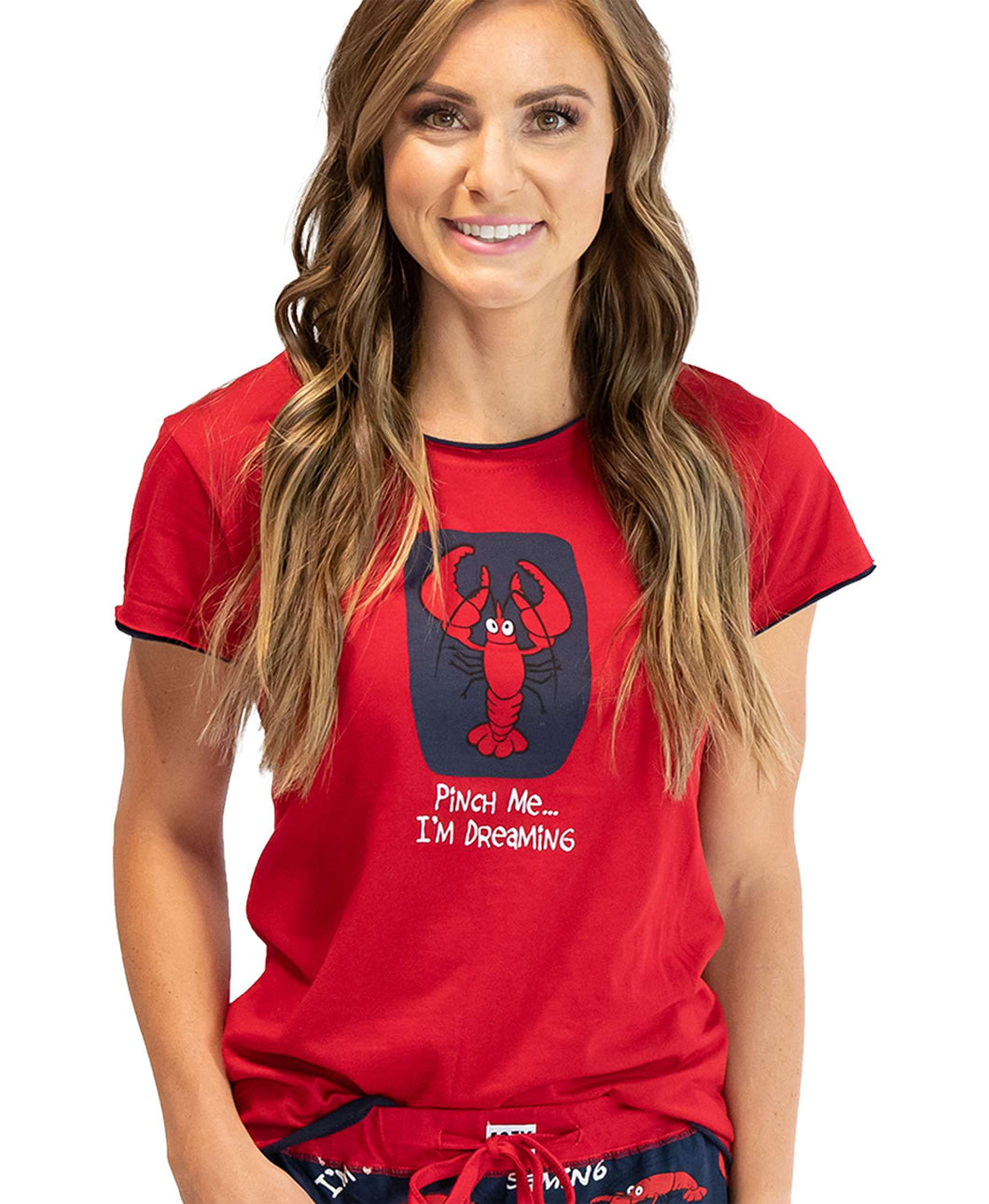 Pinch Me.. I'm Dreaming Women's Lobster Fitted Tee