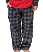 Load image into Gallery viewer, Grey Plaid Men&#39;s Flannel PJ Pant
