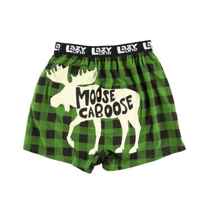 Moose Caboose Plaid Men's Comical Boxer
