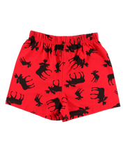 Load image into Gallery viewer, Red Classic Moose Men&#39;s Comical Boxers
