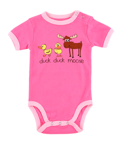 Duck Duck Moose Pink Infant Creeper