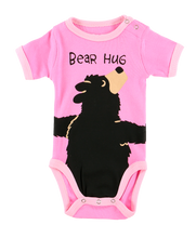 Load image into Gallery viewer, Bear Hug Pink Infant Creeper
