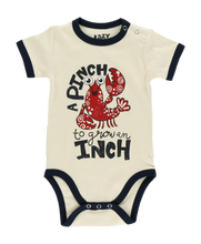 Load image into Gallery viewer, Pinch to Grow an Inch Infant Lobster Creeper

