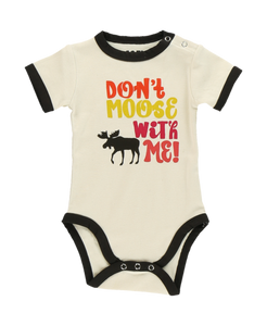 Don't Moose With Me Pink Infant Creeper Onesie