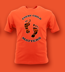 Every Child Matters Footsteps Adult T-Shirt