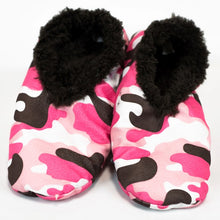 Load image into Gallery viewer, Pink Camo Deer Fuzzy Feet Slippers

