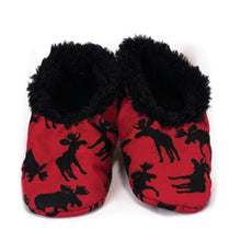 Load image into Gallery viewer, Classic Moose Red Fuzzy Feet Slipper
