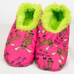Don't Moose With Me Moose Fuzzy Feet Slipper