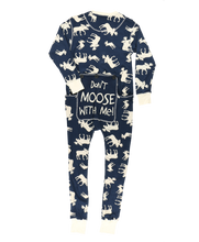 Load image into Gallery viewer, Classic Moose Blue Adult Onesie Flapjack
