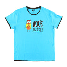 Load image into Gallery viewer, Hoo&#39;s Awake Women&#39;s Relaxed Fit Owl PJ Tee

