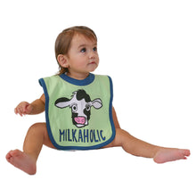 Load image into Gallery viewer, Milkaholic Cow Infant Bib
