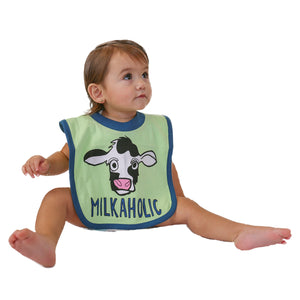 Milkaholic Cow Infant Bib