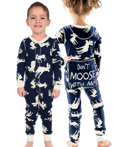 Classic Moose Kids & Youth Blue Onesie Flapjack