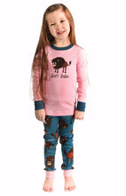 Load image into Gallery viewer, Buff Babe Pink Kid&#39;s Long Sleeve PJ&#39;s
