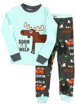 Load image into Gallery viewer, Born To Be Wild Kid&#39;s Long Sleeve Critter PJ&#39;s
