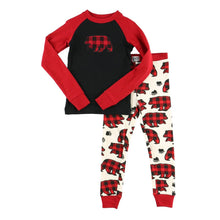 Load image into Gallery viewer, Allover Bear Check Kids Long Sleeve PJ&#39;s

