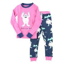 Load image into Gallery viewer, Yeti For Bed Kid&#39;s Long Sleeve Pink PJ&#39;s
