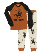 Load image into Gallery viewer, Yee-Haw Kid&#39;s Long Sleeve Cowboy PJ&#39;s
