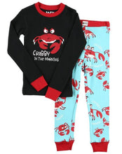 Load image into Gallery viewer, Crabby In The Morning Kid&#39;s Long Sleeve PJ&#39;s
